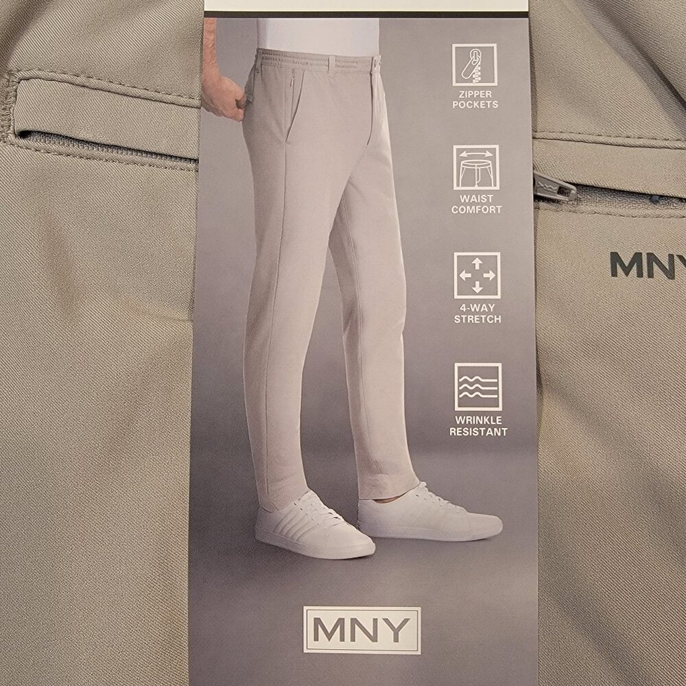 Marc New York Men’s Commuter Pant Slim Fit 4 Way Stretch Grey NWT